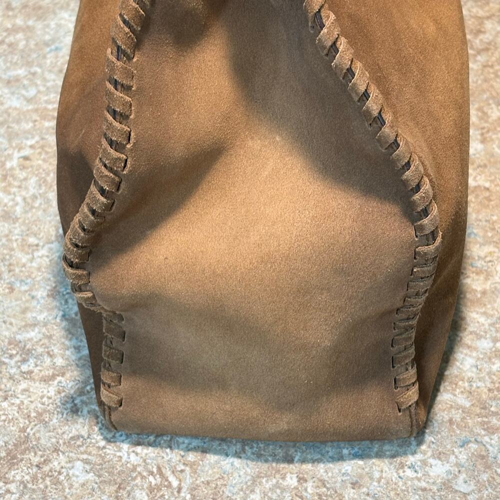 Tom Ford for Gucci Whipstitch Brown Suede 2002 Hobo Bag Luxury Authentic Purse - Picture 8 of 16